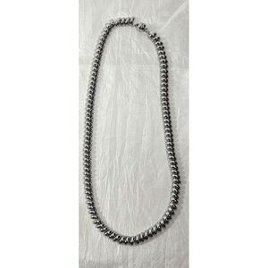 Luv AJ Women's Ridged Marbella Necklace w/ Magnetic Clasp - Silver - 17" - $295